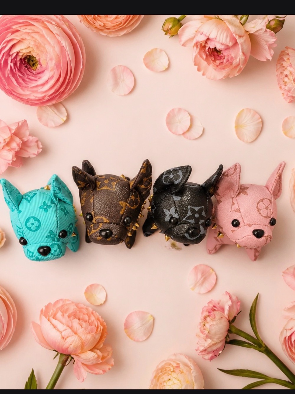 Luxury French Bulldog Dog Toy Keychain - 4 colorsyou will in this bundle NWT - Picture 5 of 6